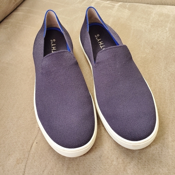 Rothy's The Original Slip On Sneaker In Dark Navy Size Womens 9.5 - Picture 2 of 8